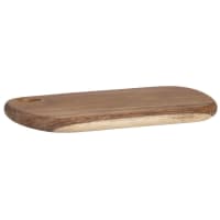 Tabla de cortar de madera de acacia marrón con forma de ovoide