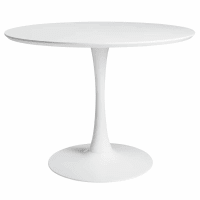 CIRCLE - Table à manger ronde blanche 4/5 personnes D100
