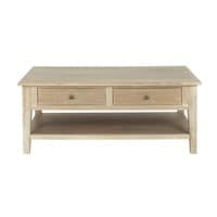 Table basse en bois de paulownia grise L 110 cm Table basse en bois de paulownia grise L 110 cm