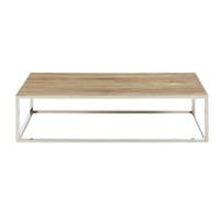 Table basse en orme recyclé et inox Table basse en orme recyclé et inox