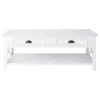 NEWPORT - Table basse en pin blanc L120