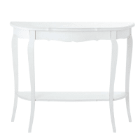 SÉRAPHINE - Table console en bois blanche L 94 cm
