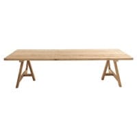 Table de jardin en teck recyclé 12/14 personnes L300 Table de jardin en teck recyclé 12/14 personnes L300