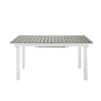 ESCALE - Table de jardin extensible 6/10 personnes en aluminium et composite L157