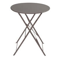 Table de jardin pliante en métal taupe D58 Table de jardin pliante en métal taupe D58