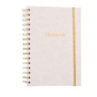 Taccuino a spirale beige rosato