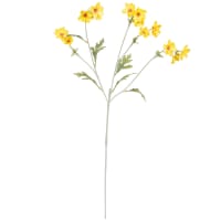 Lote de 4 - Tallo de flores artificiales amarillas