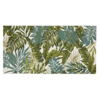 AMAZONIE - Tapijt met groene, kakigroene en ecru tropische print 80 x 150 cm, OEKO-TEX®