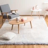 Tapis à poils longs écru 200 x 300 cm POLAIRE Tapis à poils longs écru 200 x 300 cm POLAIRE