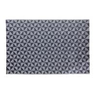 Tapis d'extérieur bleu motifs graphiques blancs 180x270 Tapis d'extérieur bleu motifs graphiques blancs 180x270