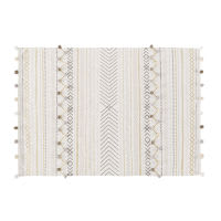 Tapis en coton écru motifs graphiques 120x180 Tapis en coton écru motifs graphiques 120x180