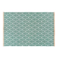 GREENY - Tapis en coton vert motifs graphiques 140x200