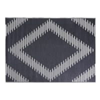 NYERI - Tapis en polypropylène réversible écru et caramel