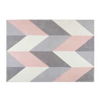 Tapis en tissu motifs géométriques 140x200cm LUMMUS Tapis en tissu motifs géométriques 140x200cm LUMMUS