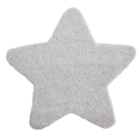 CELESTE - Tapis étoile gris 100x100