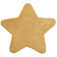 GASPARD - Tapis étoile jaune moutarde 100x100