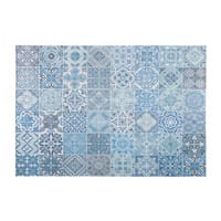Tapis motifs carreaux de ciment bleus 140x200cm CAPRI Tapis motifs carreaux de ciment bleus 140x200cm CAPRI