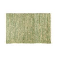Tapis tressé en jute et coton vert 140x200 Tapis tressé en jute et coton vert 140x200