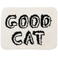 GOOD CAT - Tappeto nero e bianco 40x30 cm