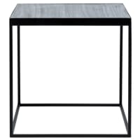 ESTEBAN - Tavolino da divano in marmo e metallo nero