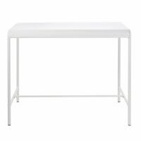 Tavolo alto da giardino in metallo bianco 4 persone, 130 cm Tavolo alto da giardino in metallo bianco 4 persone, 130 cm