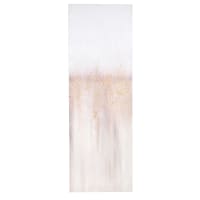 IVANNA - Tela estampada bege, branca e rosa com folhas douradas 32x95