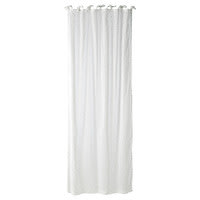 Tenda bianca in cotone con laccetti 102x250 cm Tenda bianca in cotone con laccetti 102x250 cm