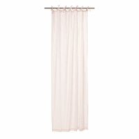 Tenda con laccetti in cotone rosa motivi stelle dorate, 102x250 cm Tenda con laccetti in cotone rosa motivi stelle dorate, 102x250 cm