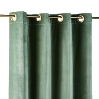 Tenda in velluto verde tiglio con occhielli, al pezzo, 140x300 cm