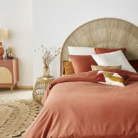 Terracotta organic washed cotton bedding set 240x260cm, OEKO-TEX®