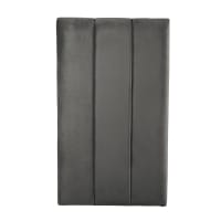 HACKNEY BUSINESS - Tête de lit modulable professionnelle en velours gris anthracite 70x119