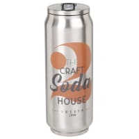JIMMY - Thermos a lattina in acciaio argentato, marrone e grigio 0,5 L