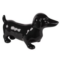 Tirelire chien en dolomite grise L27 Tirelire chien en dolomite grise L27