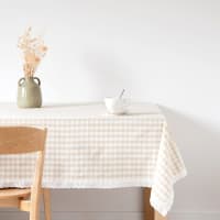 Tischdecke aus Baumwolle, beige und ecru, 140x250cm