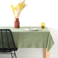 Tischdecke aus Baumwolle, olivgrün, 130x210cm