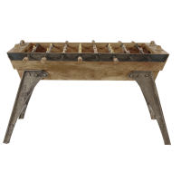 Tischfußball aus Mangoholz und Gusseisen Tischfußball aus Mangoholz und Gusseisen