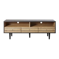 MAYANA - Two Tone 3-Drawer TV Unit with Painted Print