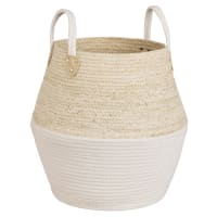 Two-Tone Cotton and Corn Fibre Collapsible Basket