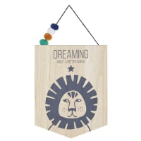 BERLIN - Two-tone printed hanging pennant 19x34cm