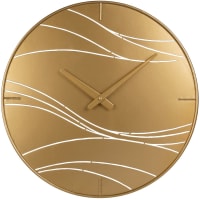 SAFIA - Uhr Wellen aus goldfarbenem Metall, D40cm
