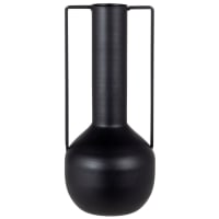 Vase aus Eisen, schwarz, H25cm