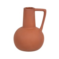 CLEM - Vase aus naturfarbener Terrakotta, H12cm