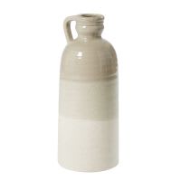 Vase en grès écru et beige H48 Vase en grès écru et beige H48