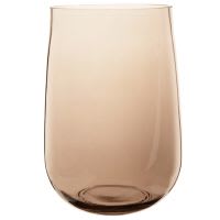 Vase en verre teinté brun grisé H26 Vase en verre teinté brun grisé H26