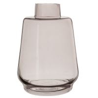 Vase en verre teinté gris H21 Vase en verre teinté gris H21