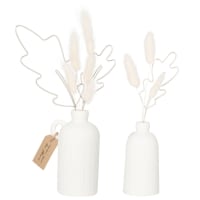 COLETTE - Vases with wire metal flowers (x2)