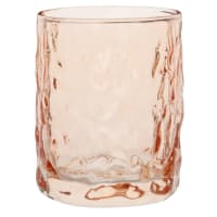 Lote de 6 - Vaso de cristal con efecto escarchado naranja