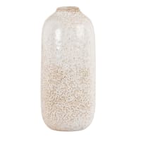 FLOYEN - Vaso in gres écru screziato alt. 19 cm