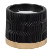 MAKIRA - Vela perfumada en tarro de cerámica negra y dorada 125g