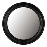 VENDOME wooden convex mirror in black H 90cm VENDOME wooden convex mirror in black H 90cm